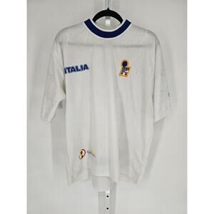Vintage Italy Jersey Mens XL Blue Home 2000-2002 World Cup Italia Kit Top